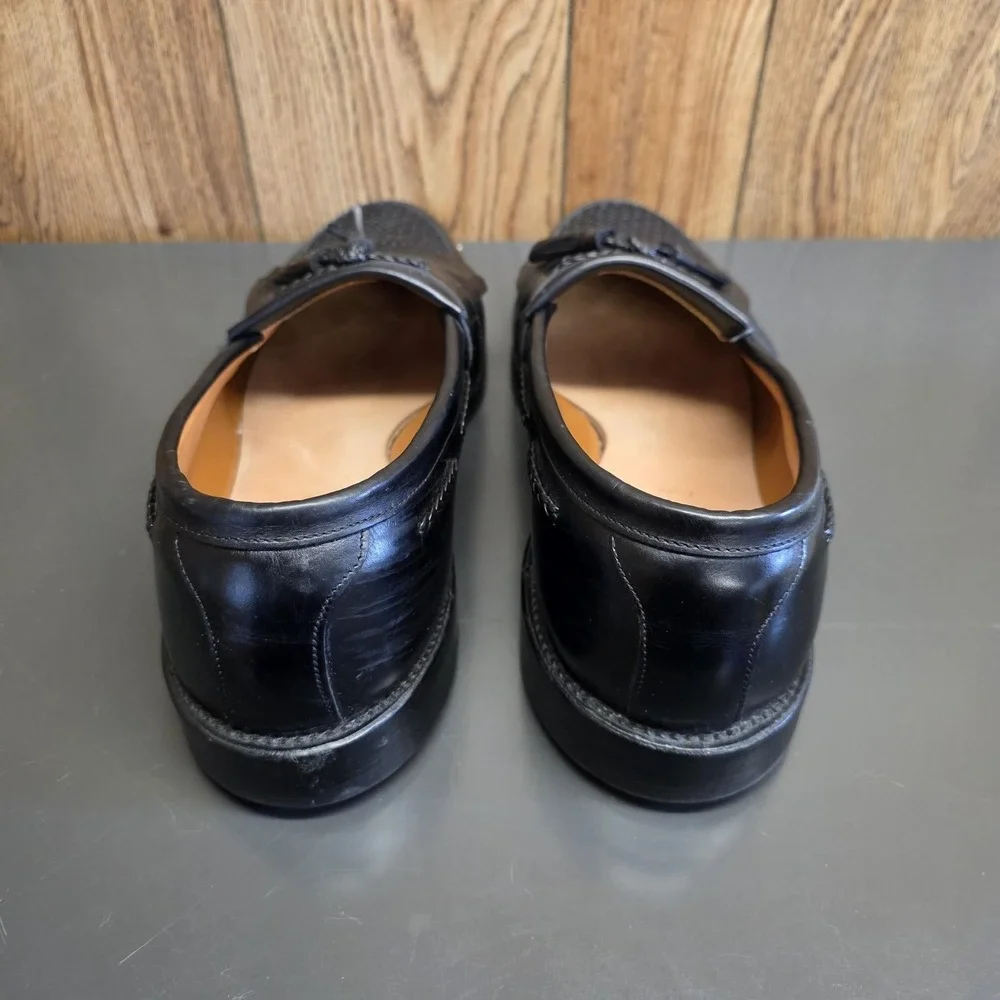 Allen Edmonds Shoes Men 10 EEE Black Leather Tassel Kiltie Loafers 1809